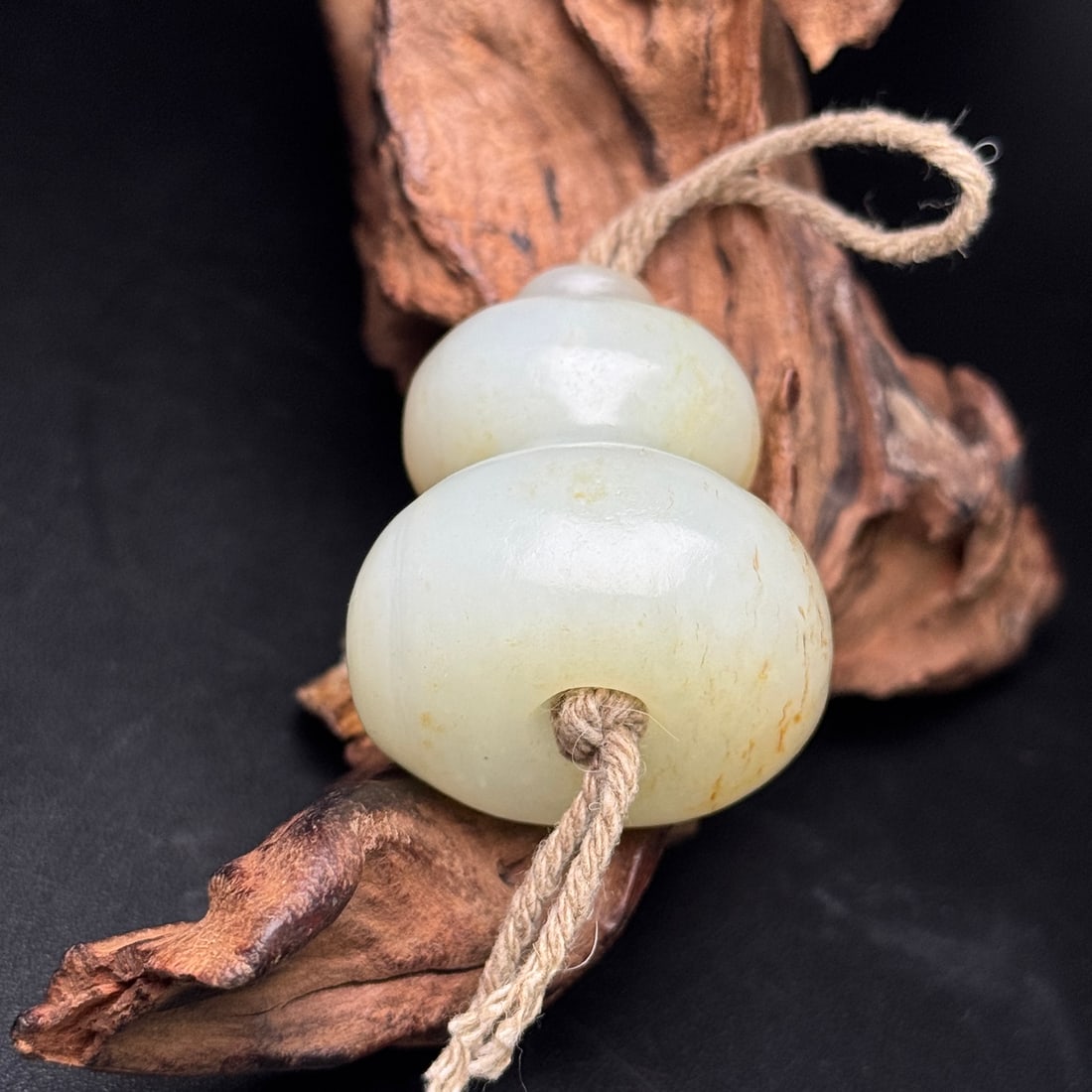 Vintage Hetian Jade Pendant - Gourd - 6