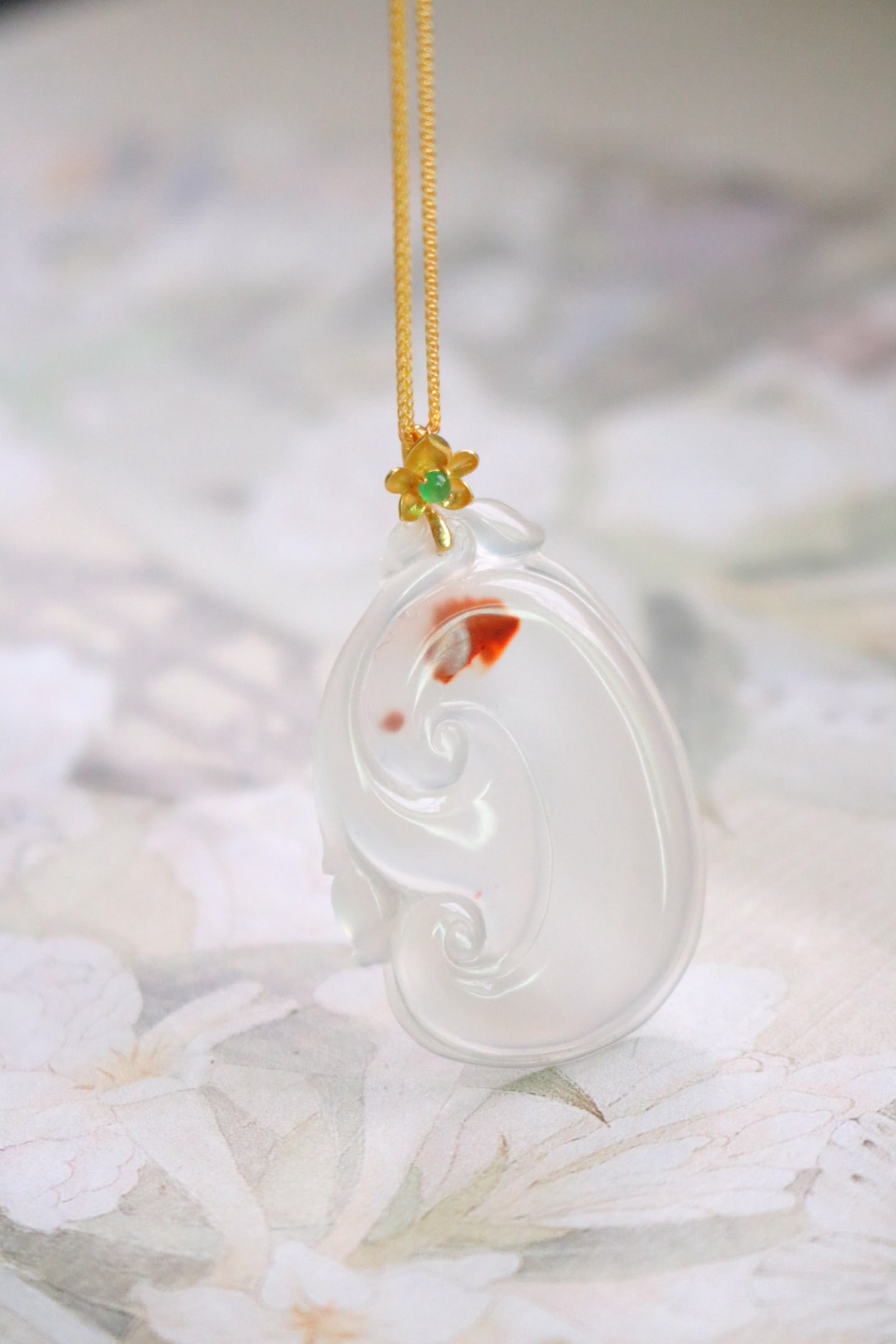 Nanhong Agate Ruyi Pendant - 4