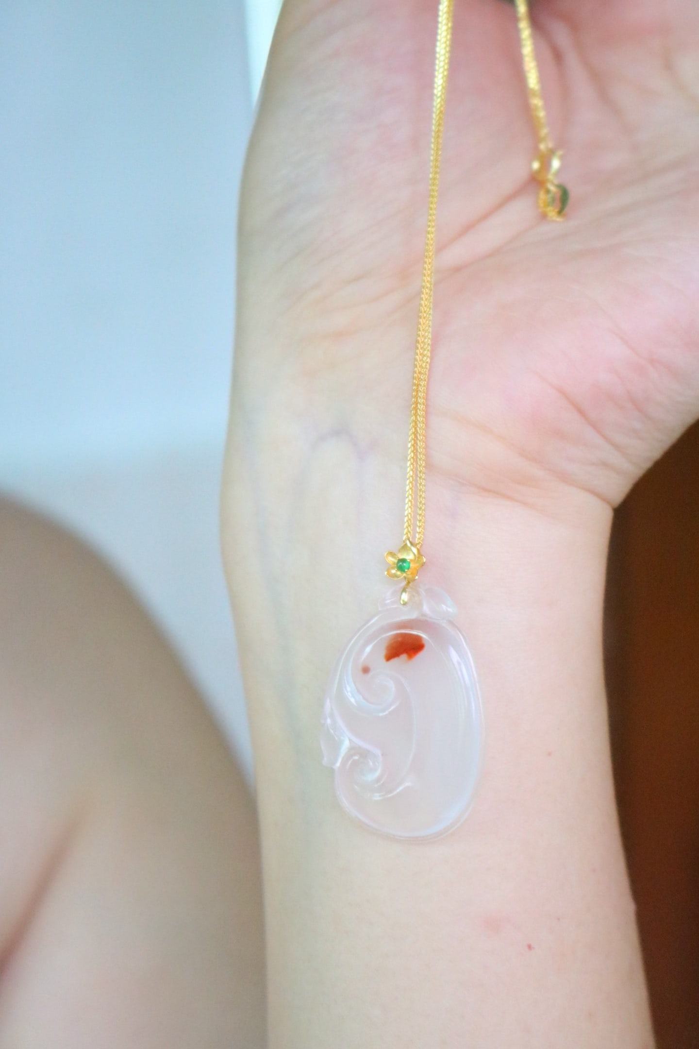 Nanhong Agate Ruyi Pendant - 6