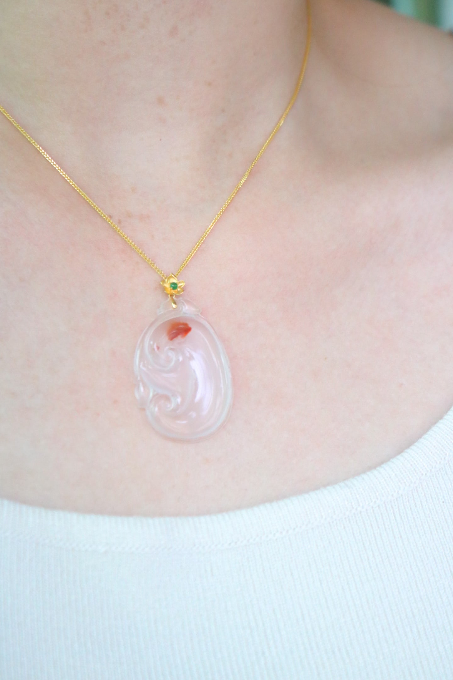 Nanhong Agate Ruyi Pendant - 8