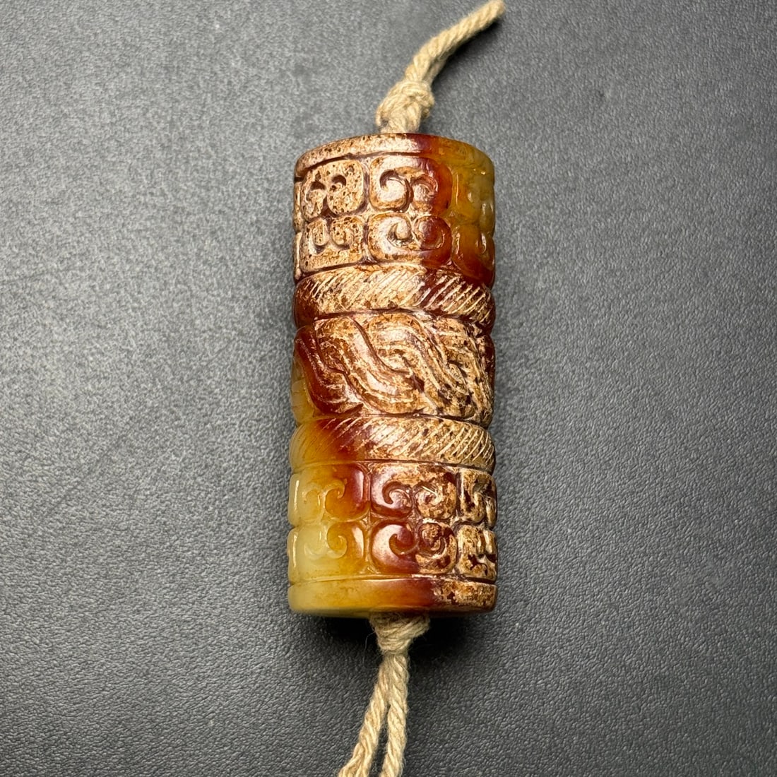 Old Hetian Jade Pendant - Lezi: Title: Old Hetian Jade Pendant - Lezi Origin: Chinese Date/Period: After1900 Materials: Hetian Jade Dimensions: 23x51(mm) 0.91x2.01(inches) Weight 0.13 lbs/58g Reserve: $98.00 Shipping: Domestic: Shi