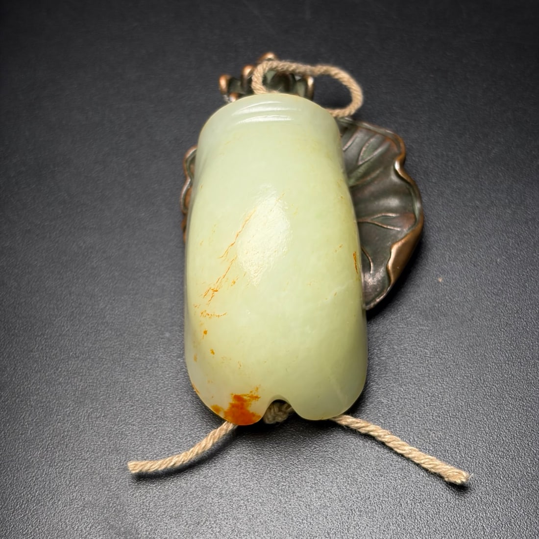 Vintage Hetian Jade Turtle Shell Pendant - 2