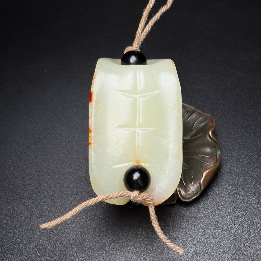 Vintage Hetian Jade Turtle Shell Pendant - 3