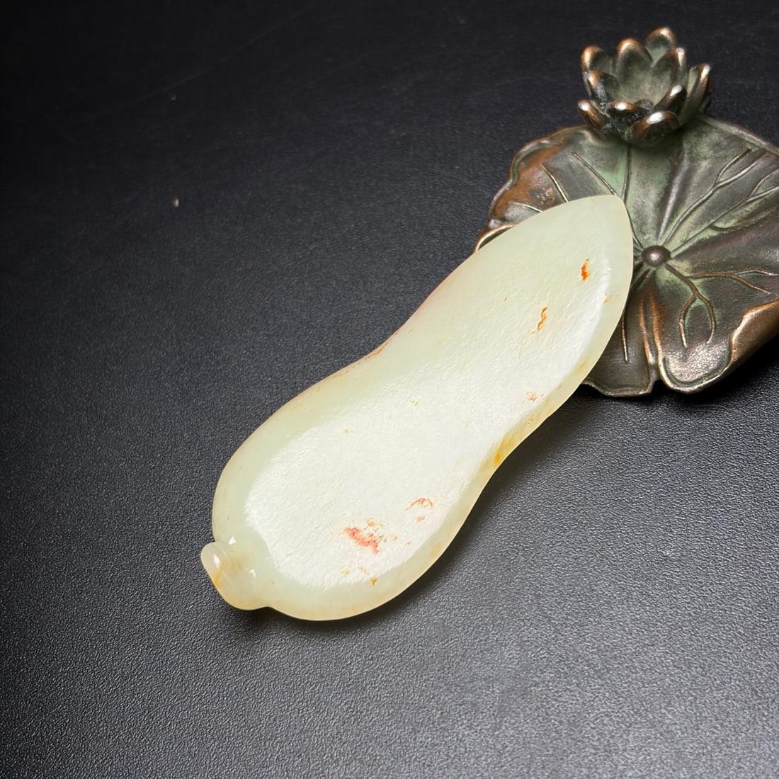 Hetian Jade Leaf Pendant - 4