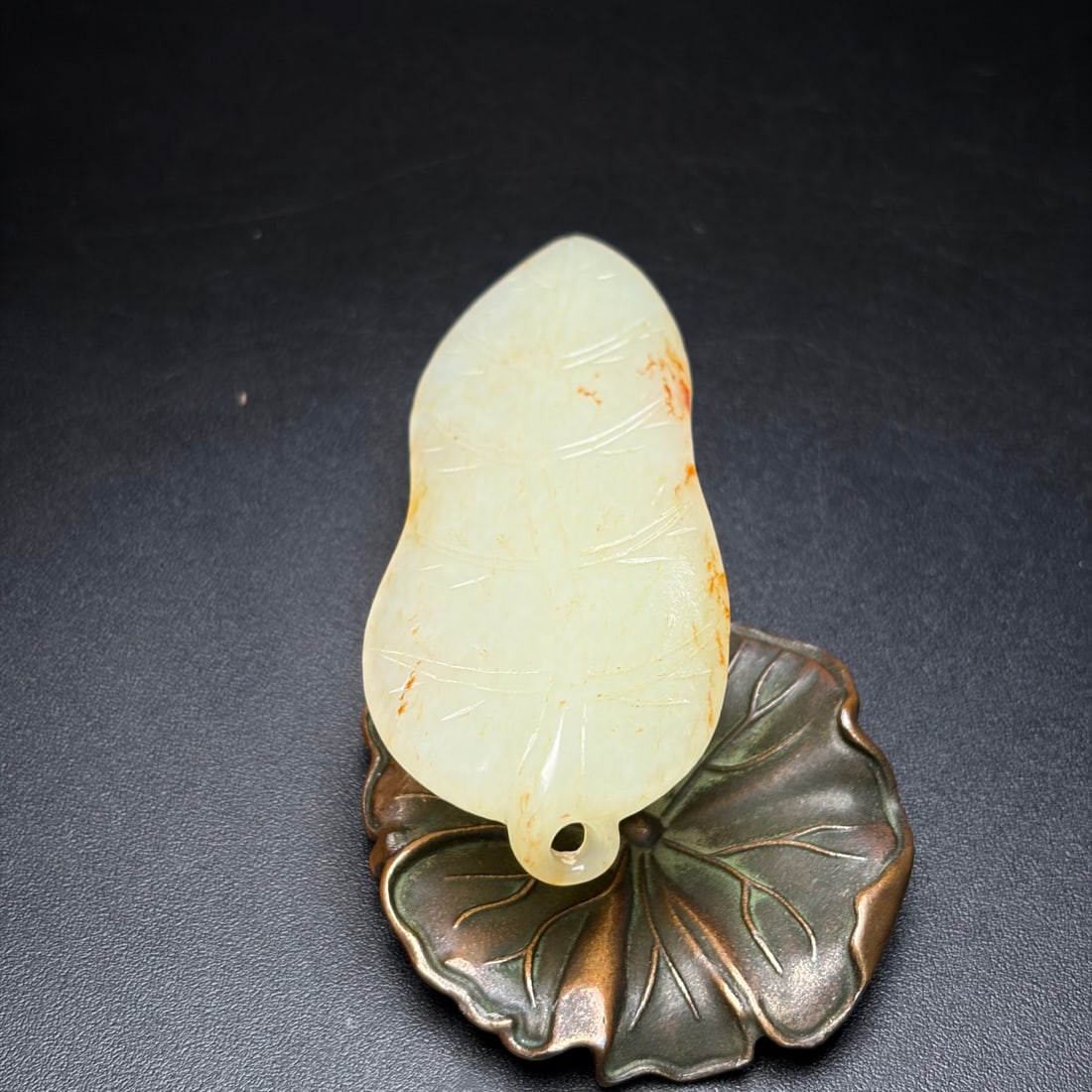 Hetian Jade Leaf Pendant - 5