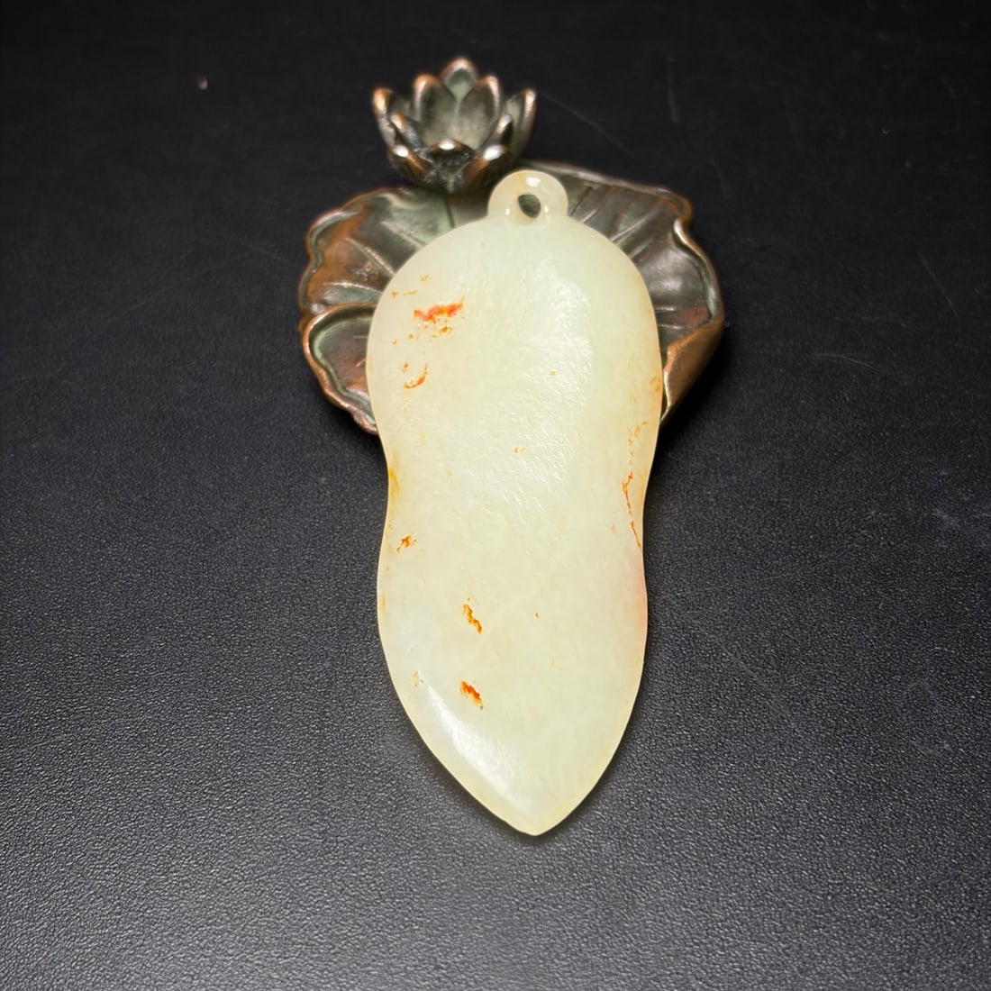 Hetian Jade Leaf Pendant - 6