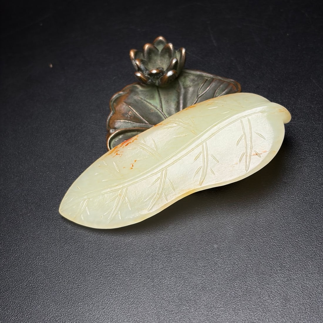 Hetian Jade Leaf Pendant - 7