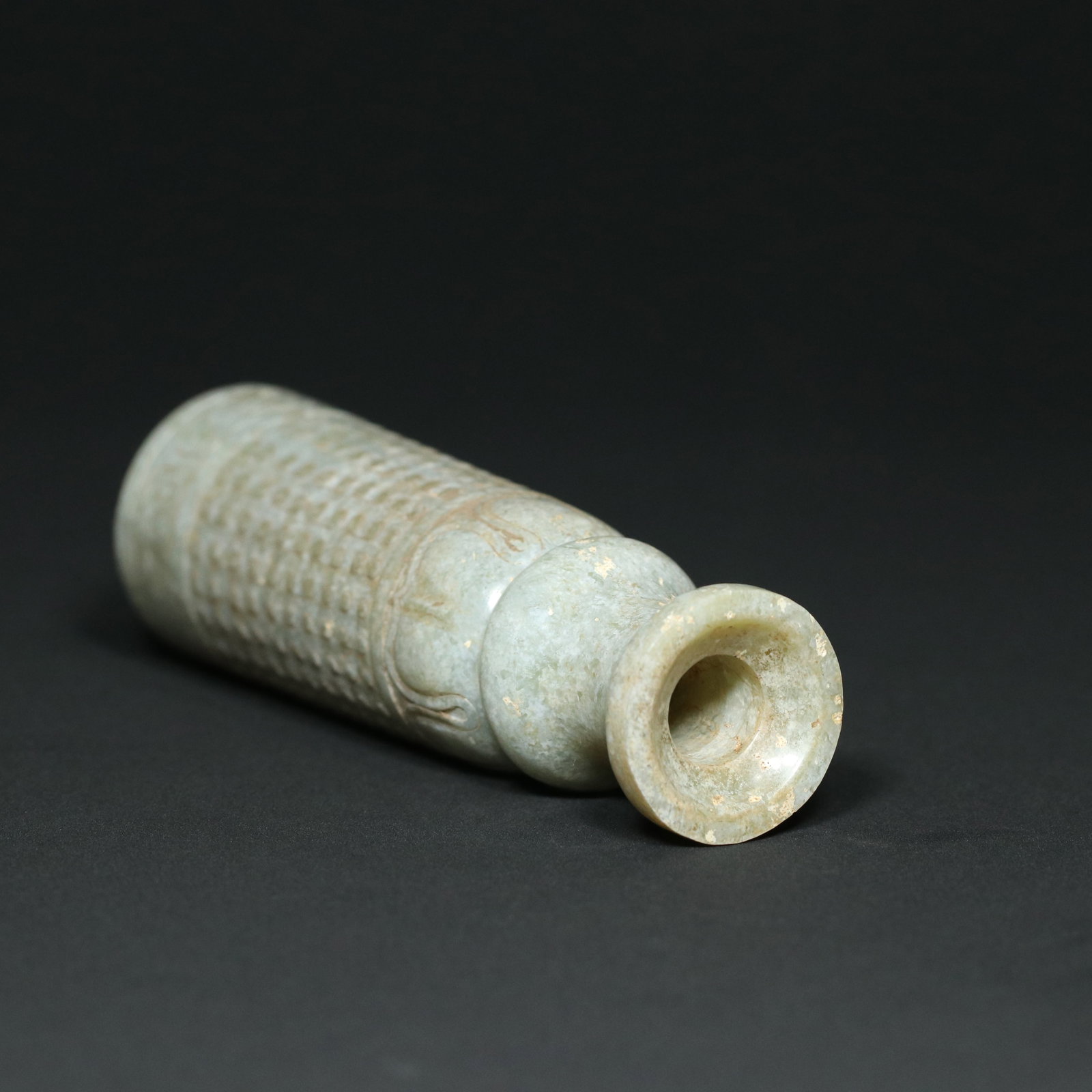 Vintage Hetian Jade Lotus Cup - 8