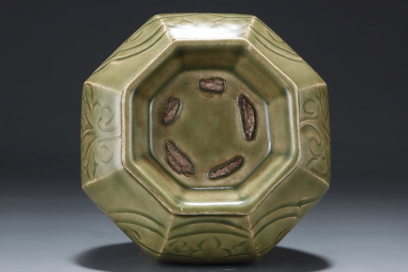 Yue Kiln Flower Design Porcelain Vase w Box - 8