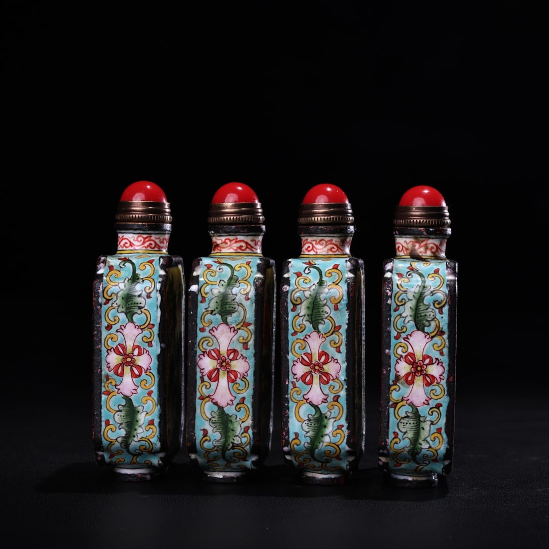 Foue Bronze Cloisonne Snuff Bottle - 7