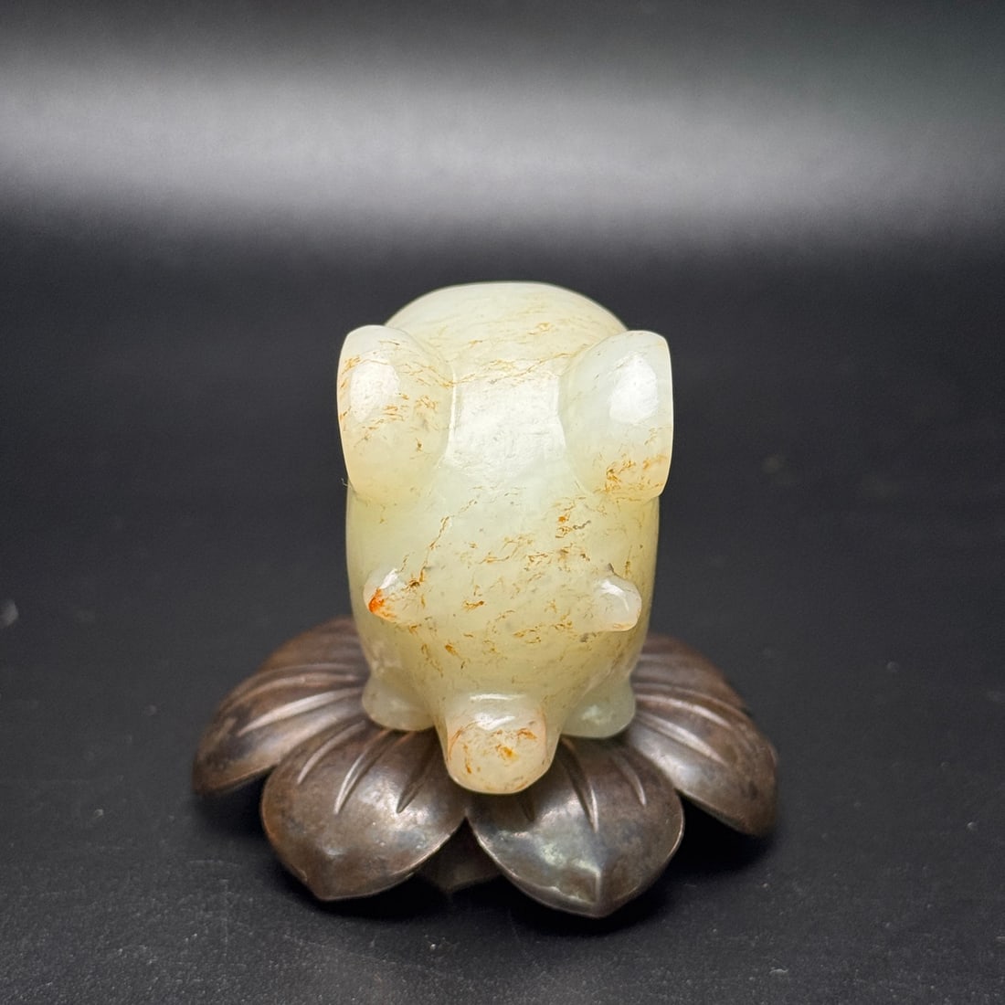 Inside Diameter 23mm Hetian Jade Elephant Thumb Ring - 3