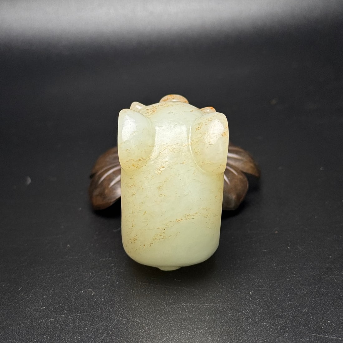 Inside Diameter 23mm Hetian Jade Elephant Thumb Ring - 6