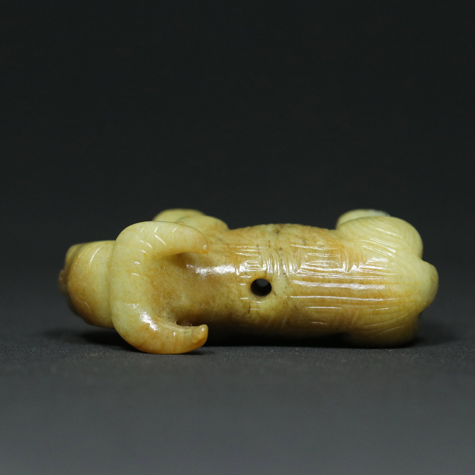 Vintage Hetian Jade Pendant - Ox - 4