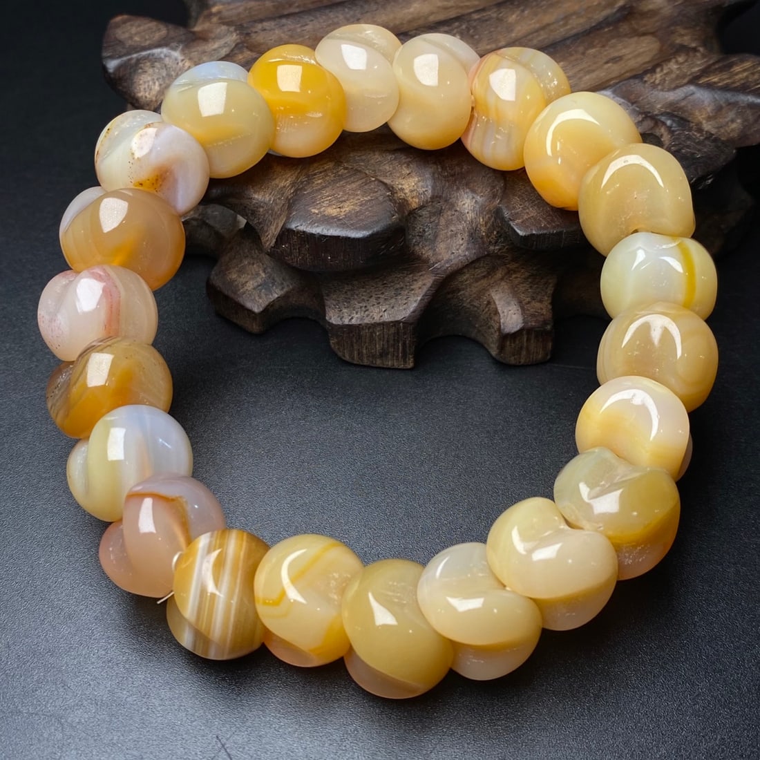 Agate Dragon Bone Shape Hand Chain (1 of 9)