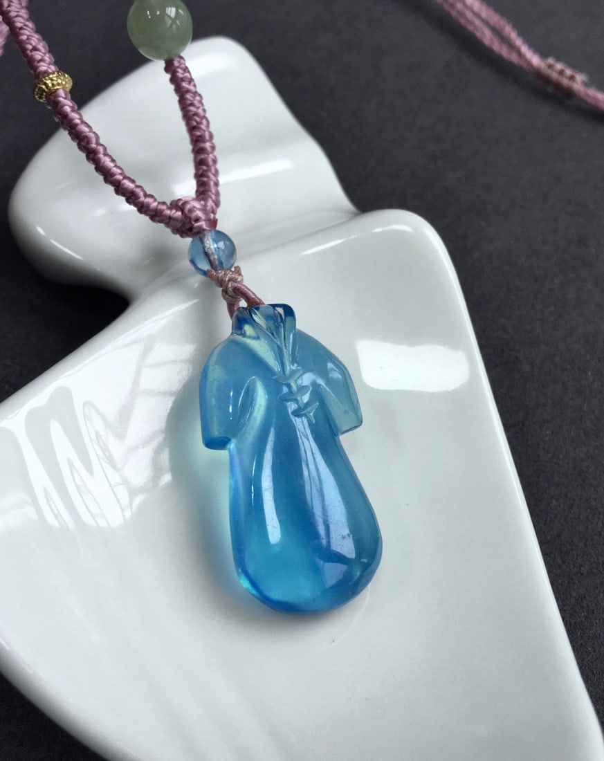 Beautiful Natural Aquamarine Pendant - chi-pao - 5