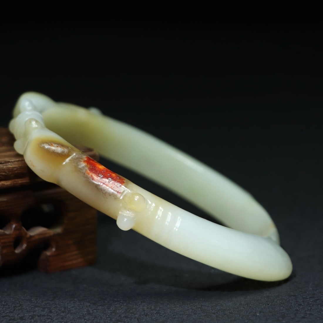 Inside Diameter 81mm Hetian Jade Arm Bracelet Bangle - 4
