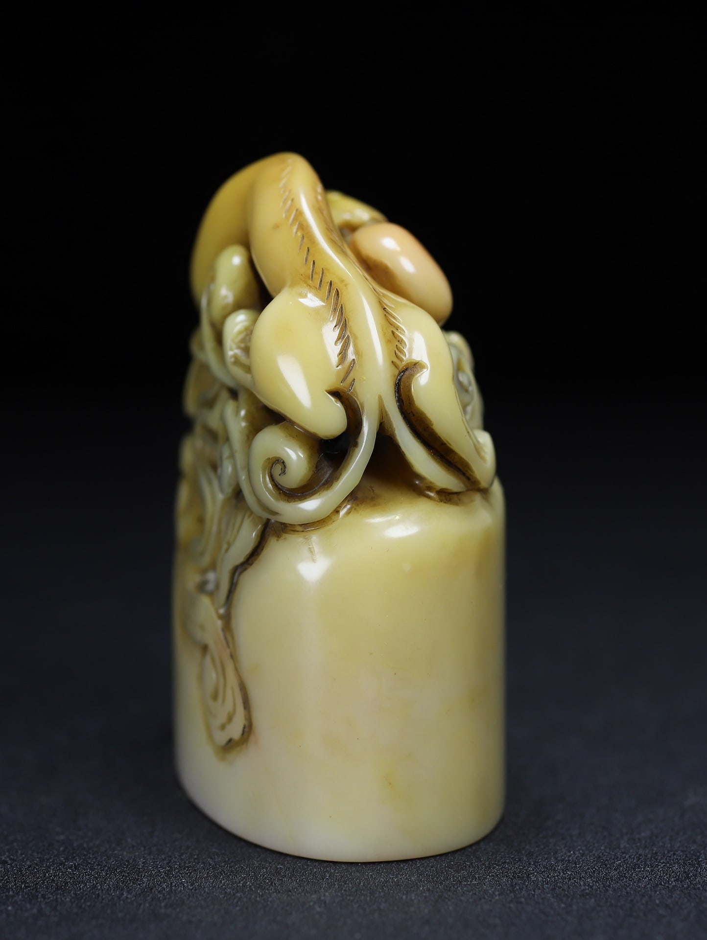 Vintage Shoushan Soapstone Hand-Carved Seal/Stamp Chi Dragon - 7