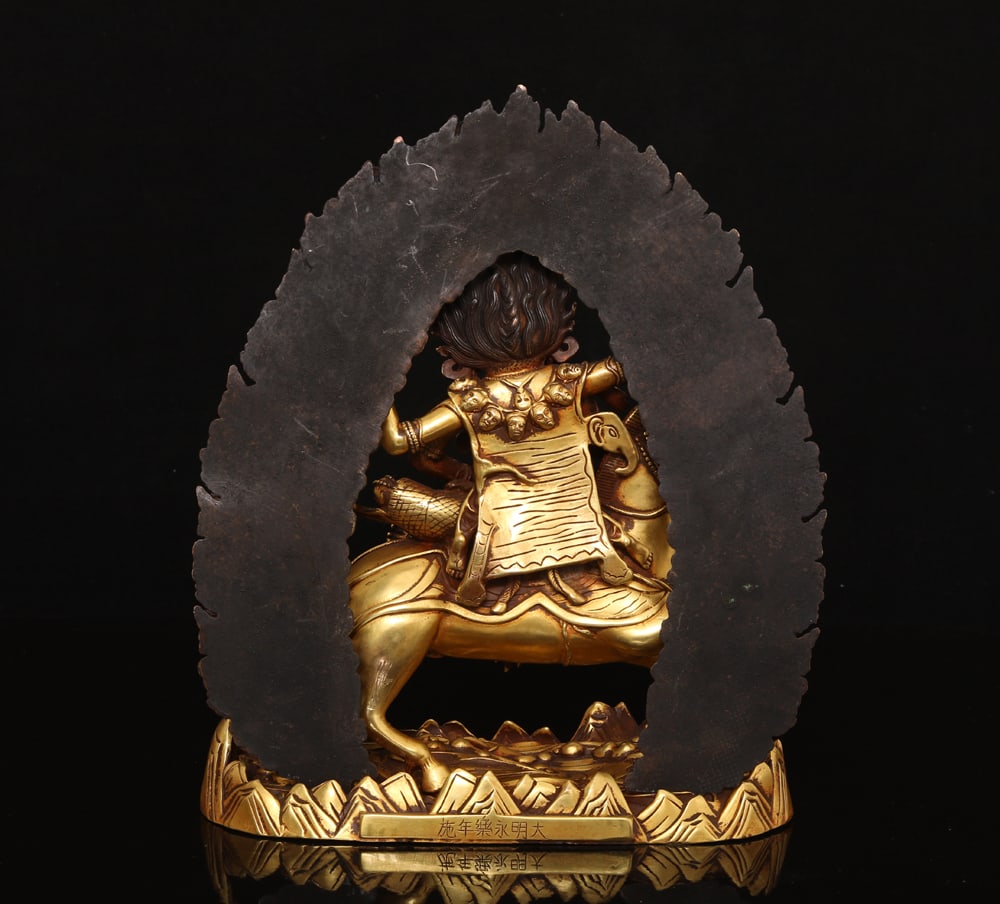 Gilt Gold Bronze Buddha Statue - 3