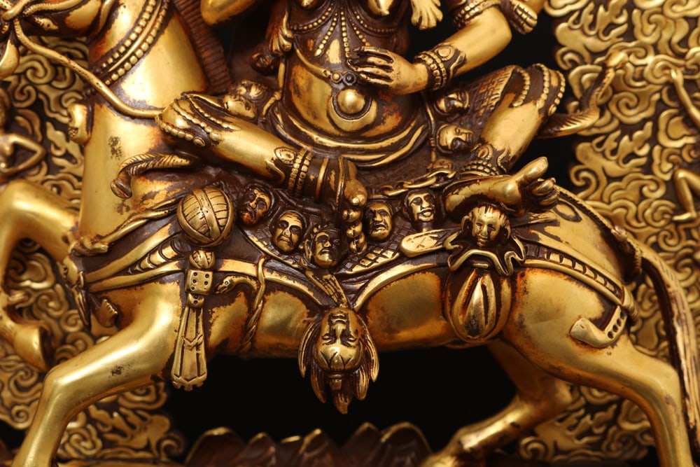 Gilt Gold Bronze Buddha Statue - 7