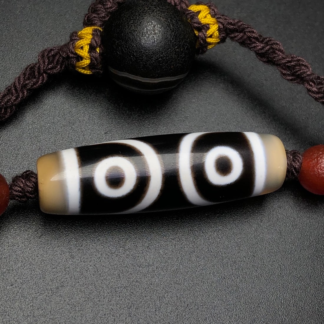 Old Tibetan Nine Eyes & Three Eyes DZI Agate Necklace - 8