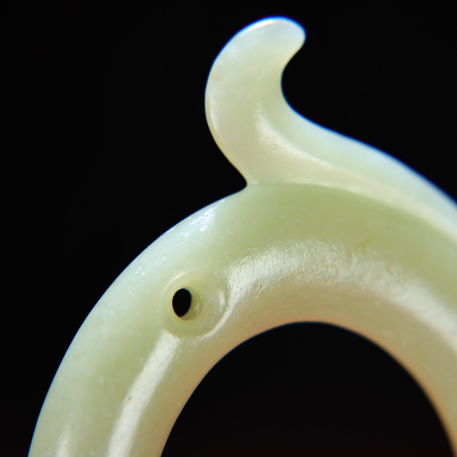 Vintage Hetian Jade Dragon Pendant - 3