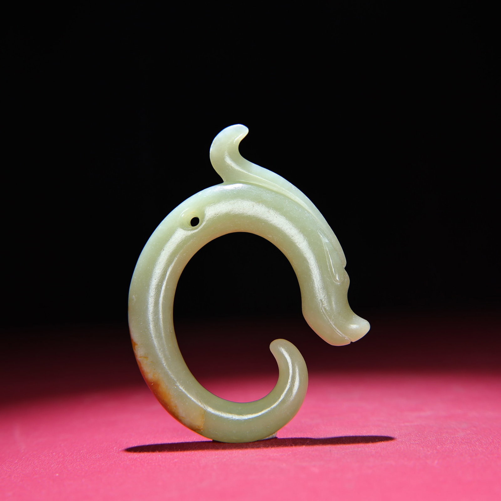 Vintage Hetian Jade Dragon Pendant - 5
