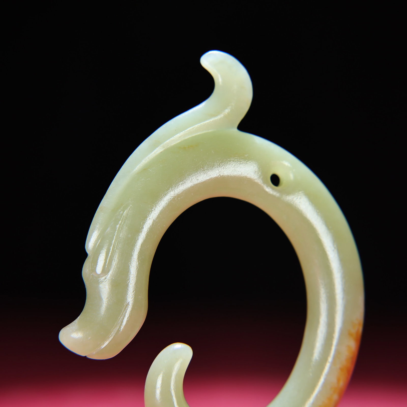 Vintage Hetian Jade Dragon Pendant - 7