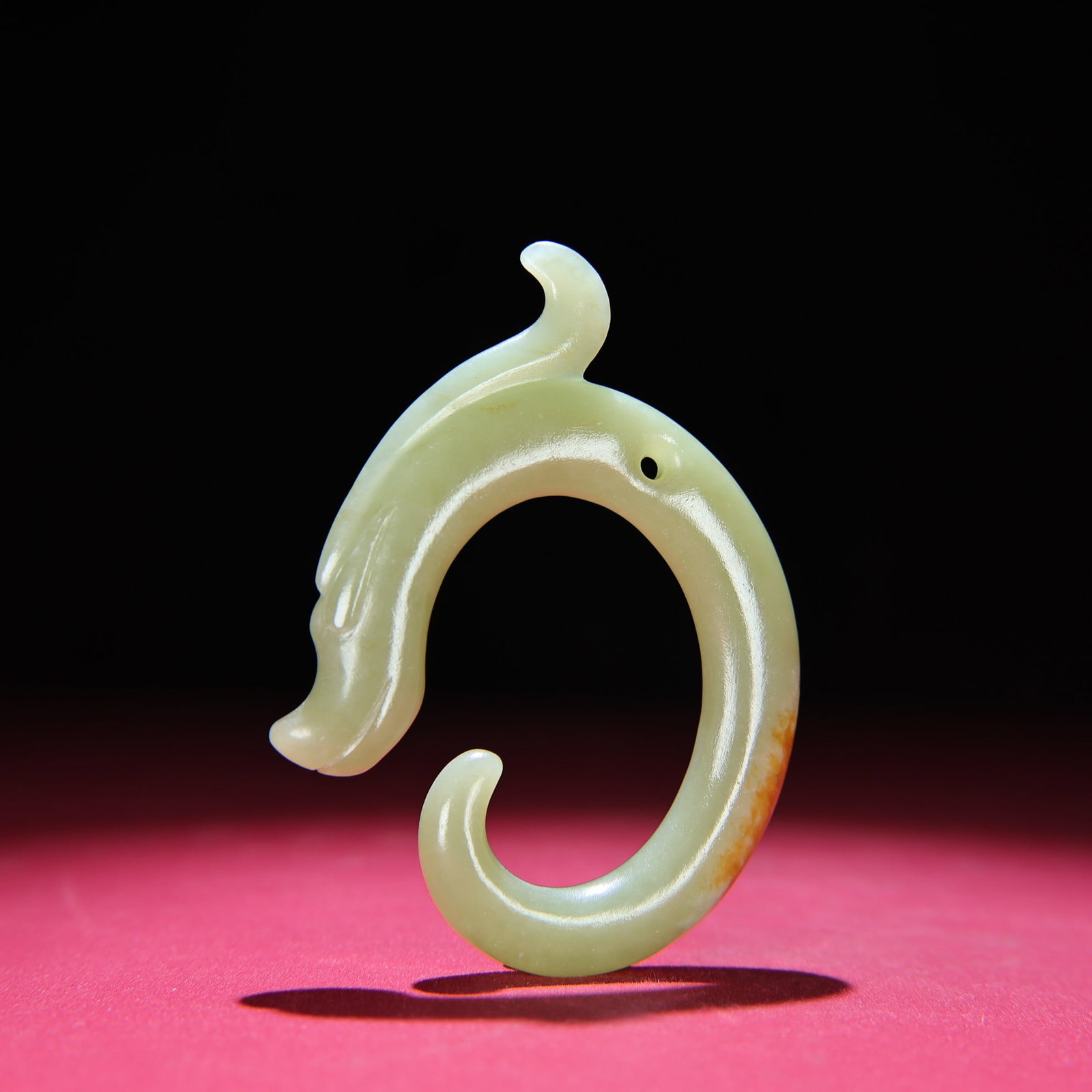 Vintage Hetian Jade Dragon Pendant - 8