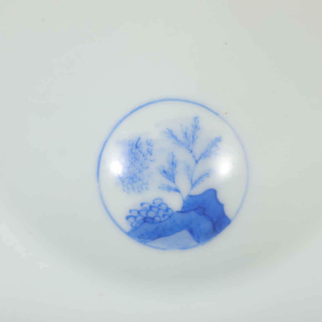 Old Blue and White Porcelain Bowl w Box - 5