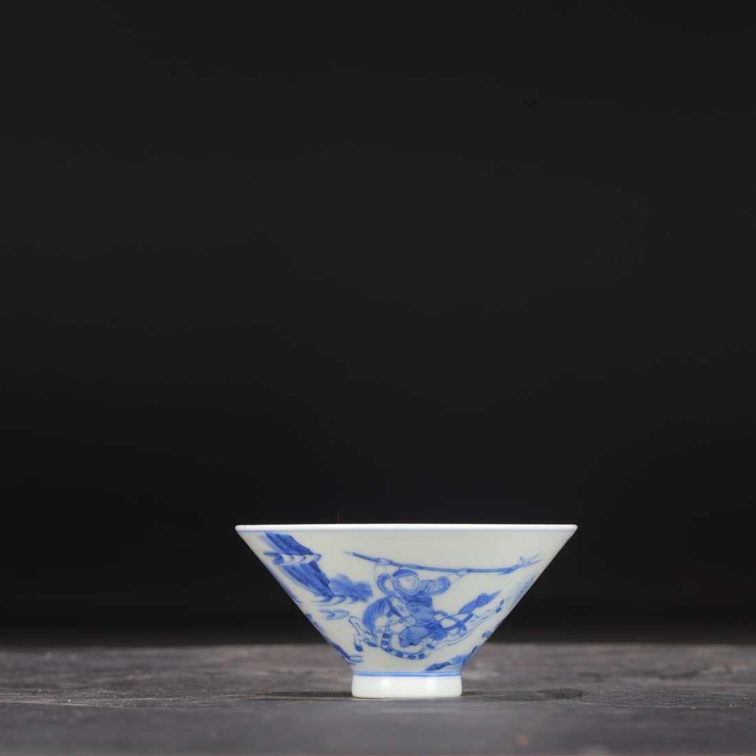 Old Blue and White Porcelain Bowl w Box - 7