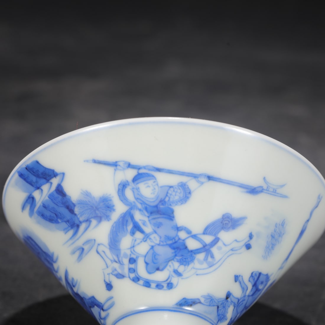 Old Blue and White Porcelain Bowl w Box - 8