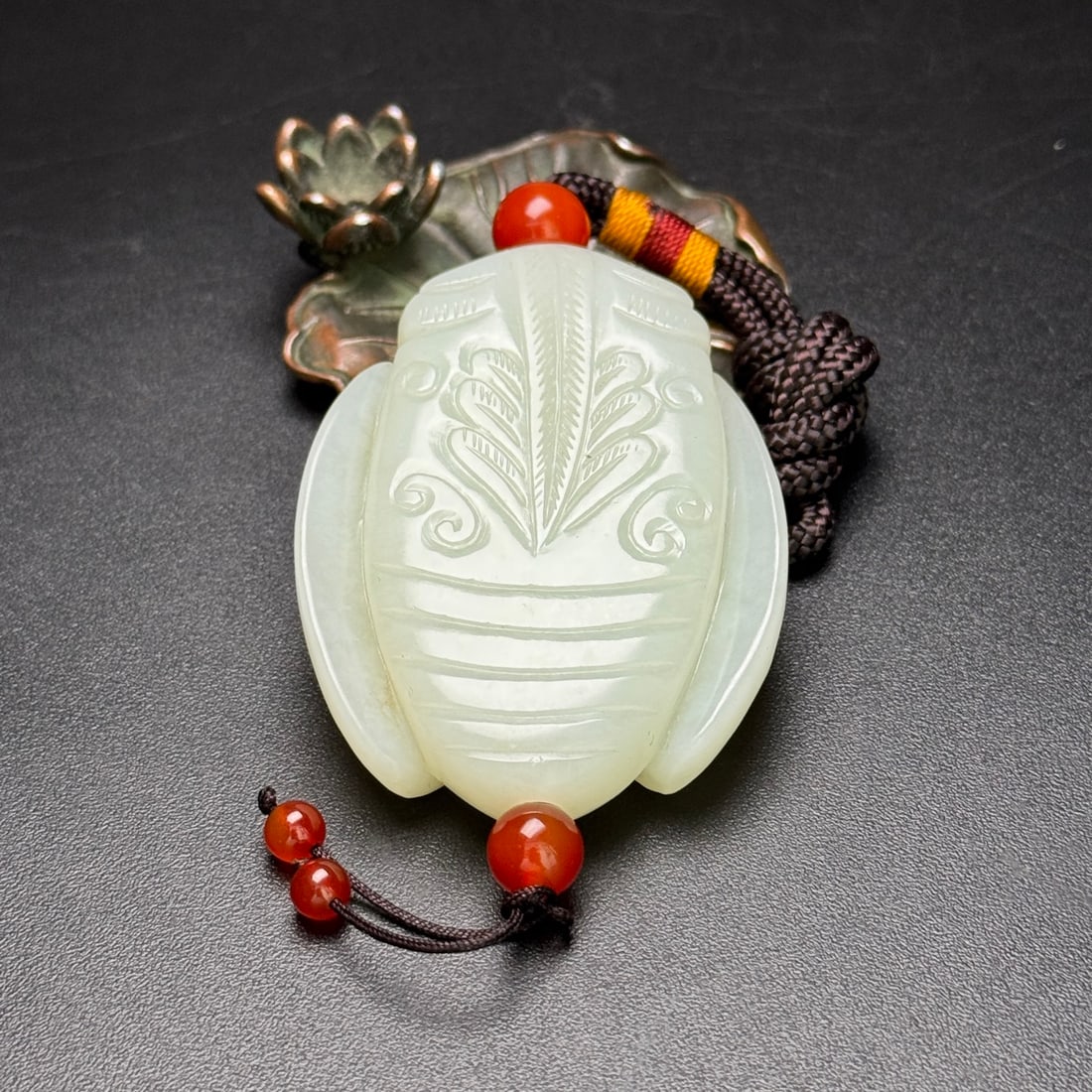 Hetian Jade Cicada Pendant - 6