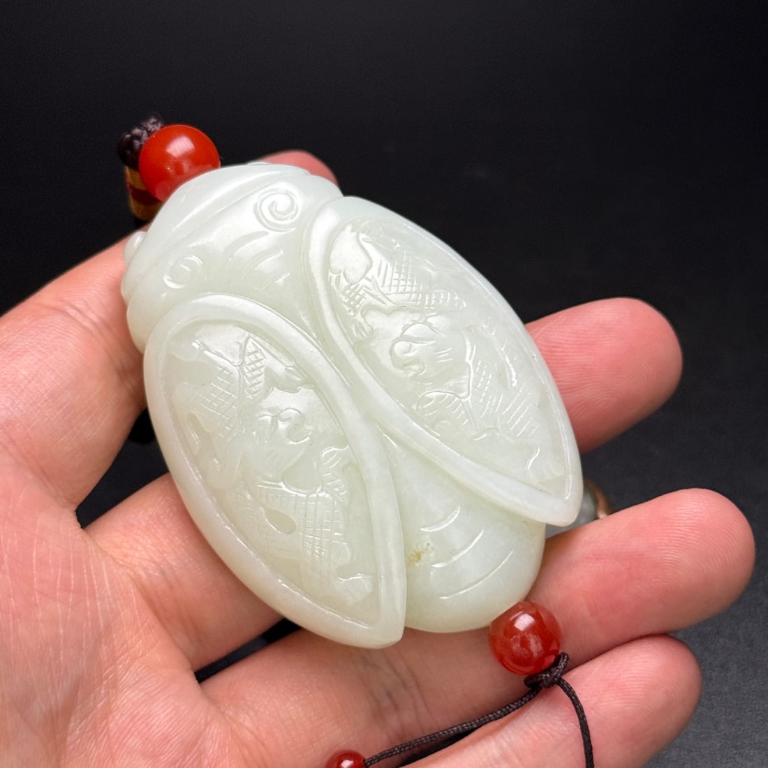 Hetian Jade Cicada Pendant - 7