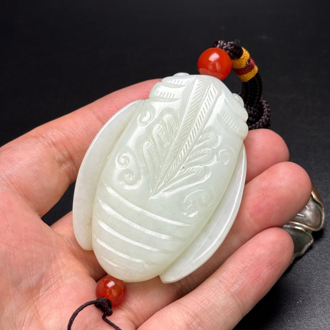 Hetian Jade Cicada Pendant - 8