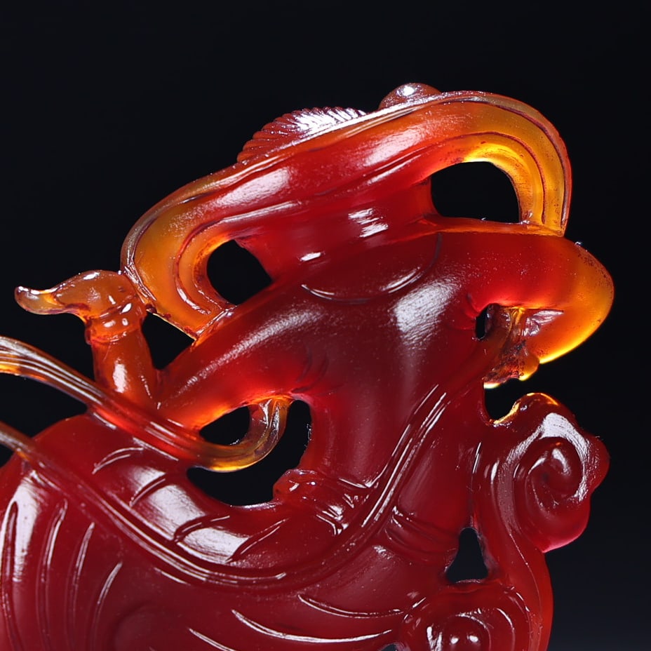 Old Red Agate Hand Carved Kid Pendnat - 8