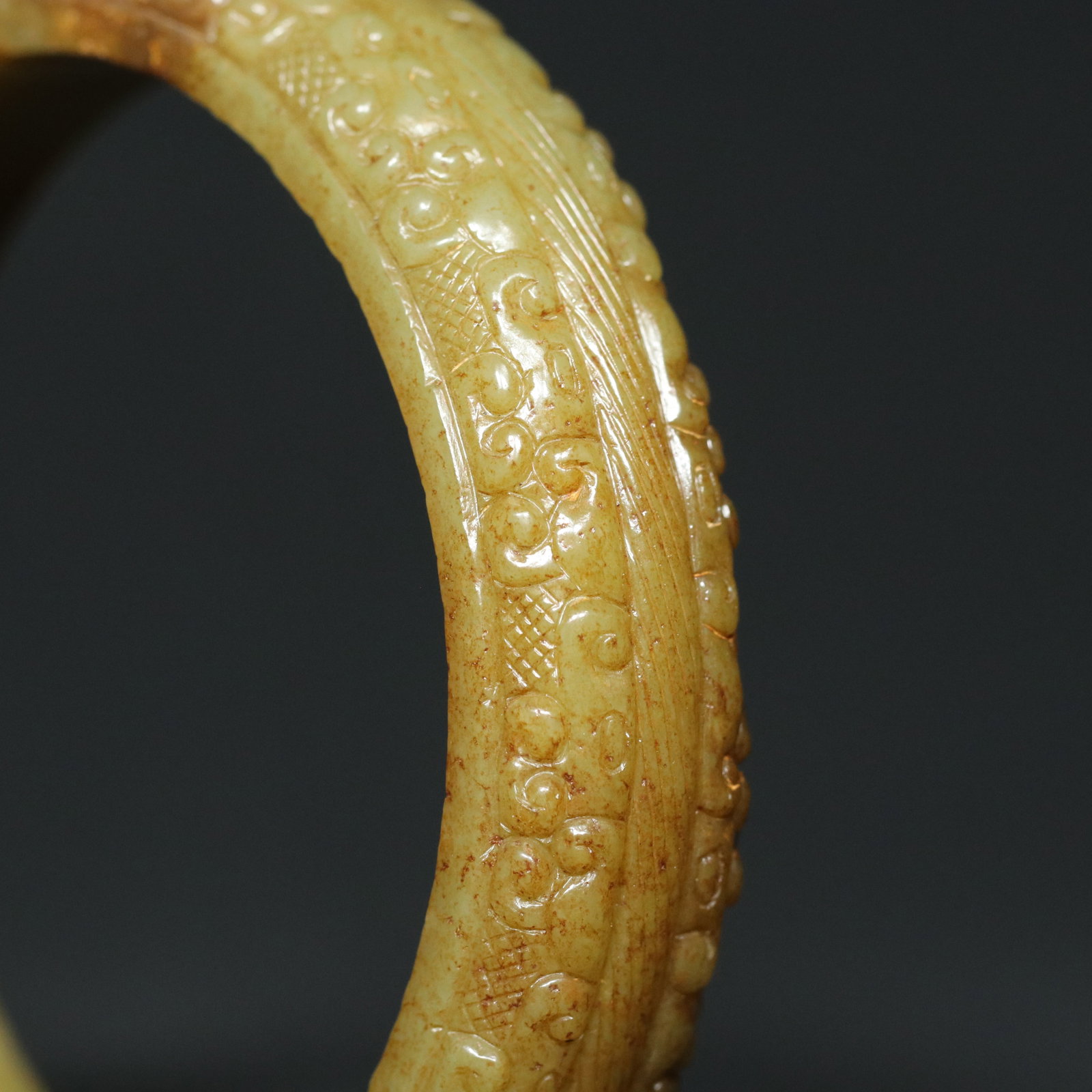 Inside Diameter 84mm Hetian Jade Arm Bracelet - 3