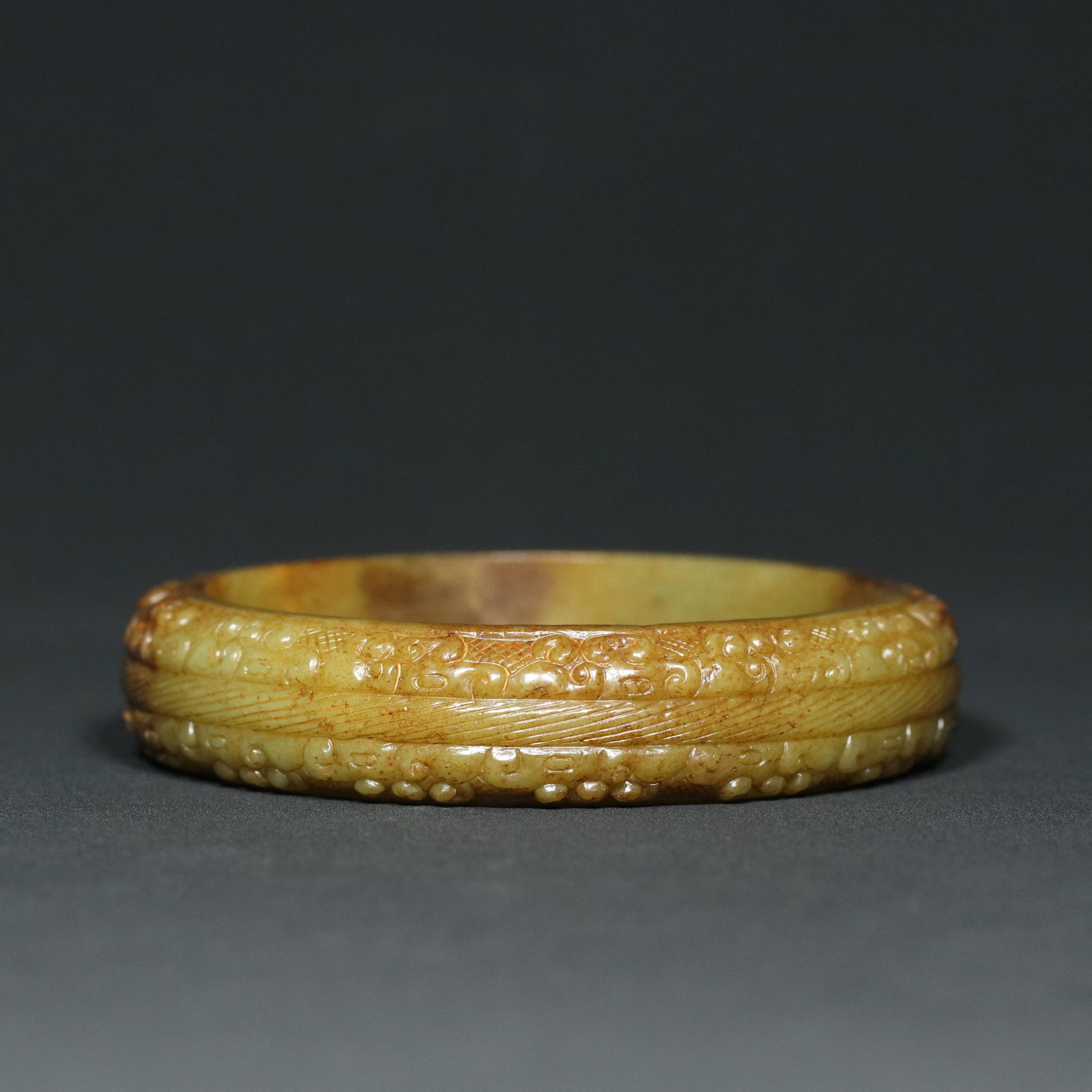 Inside Diameter 84mm Hetian Jade Arm Bracelet - 5