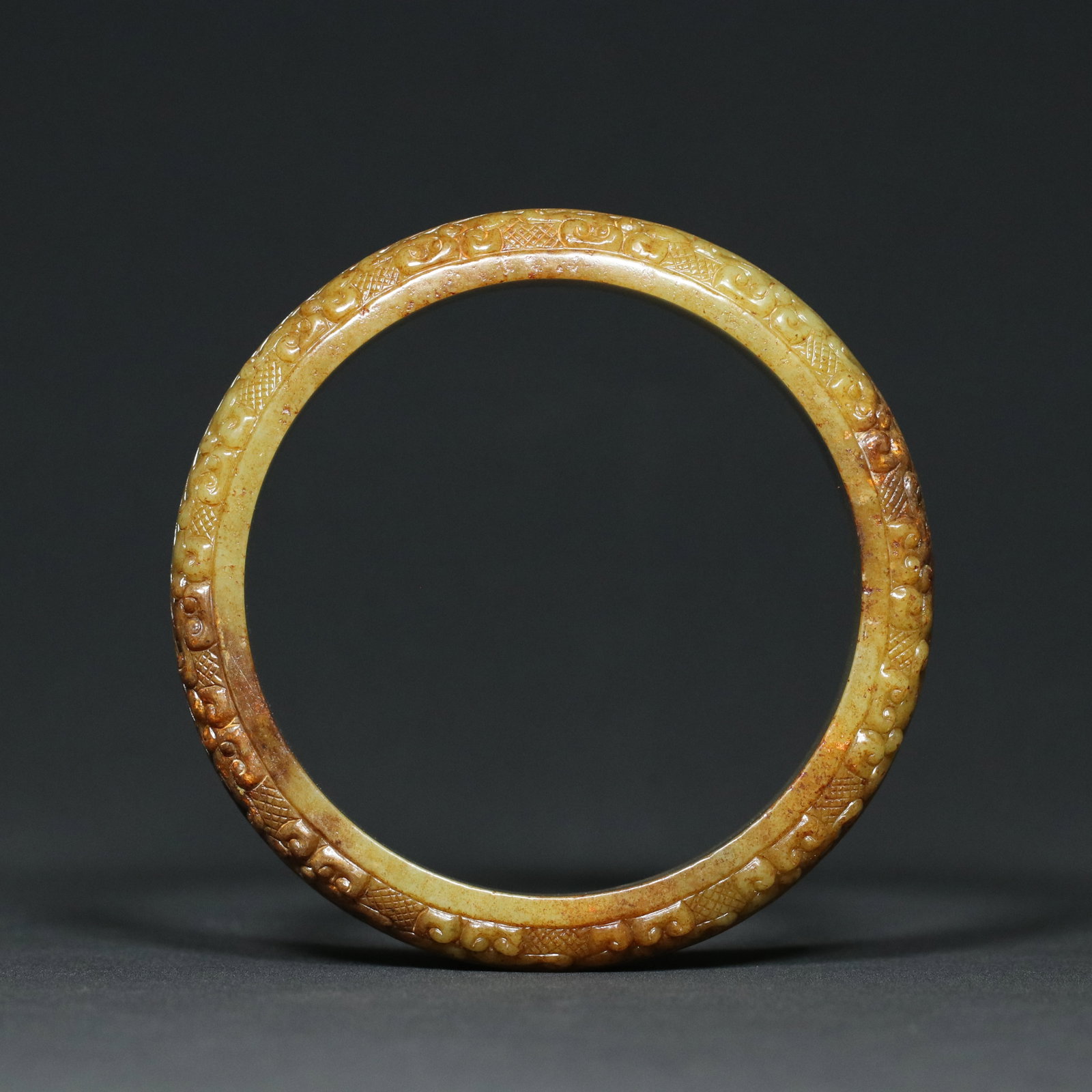 Inside Diameter 84mm Hetian Jade Arm Bracelet - 6