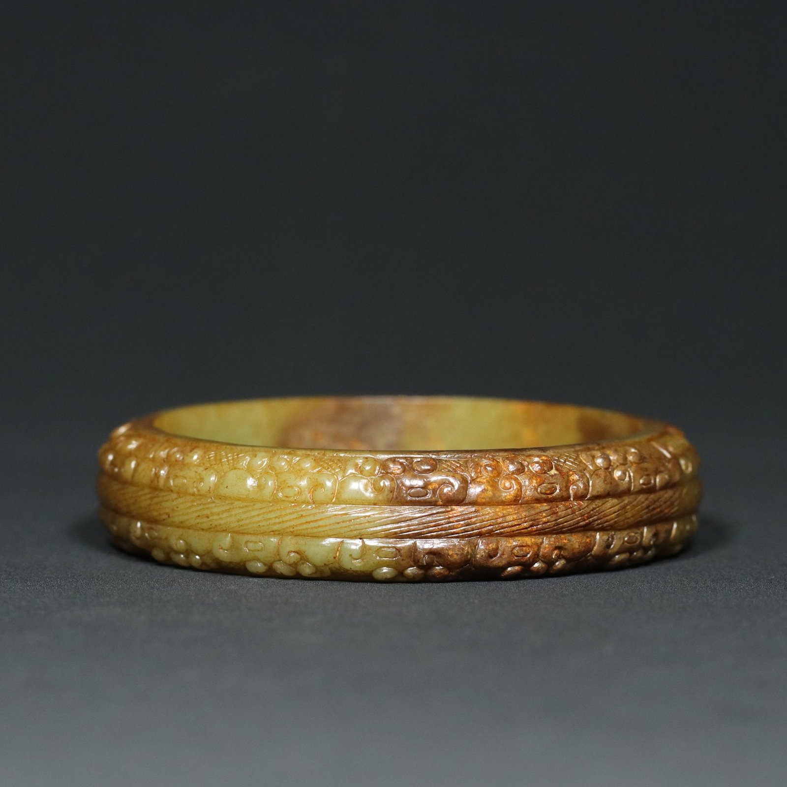 Inside Diameter 84mm Hetian Jade Arm Bracelet - 9