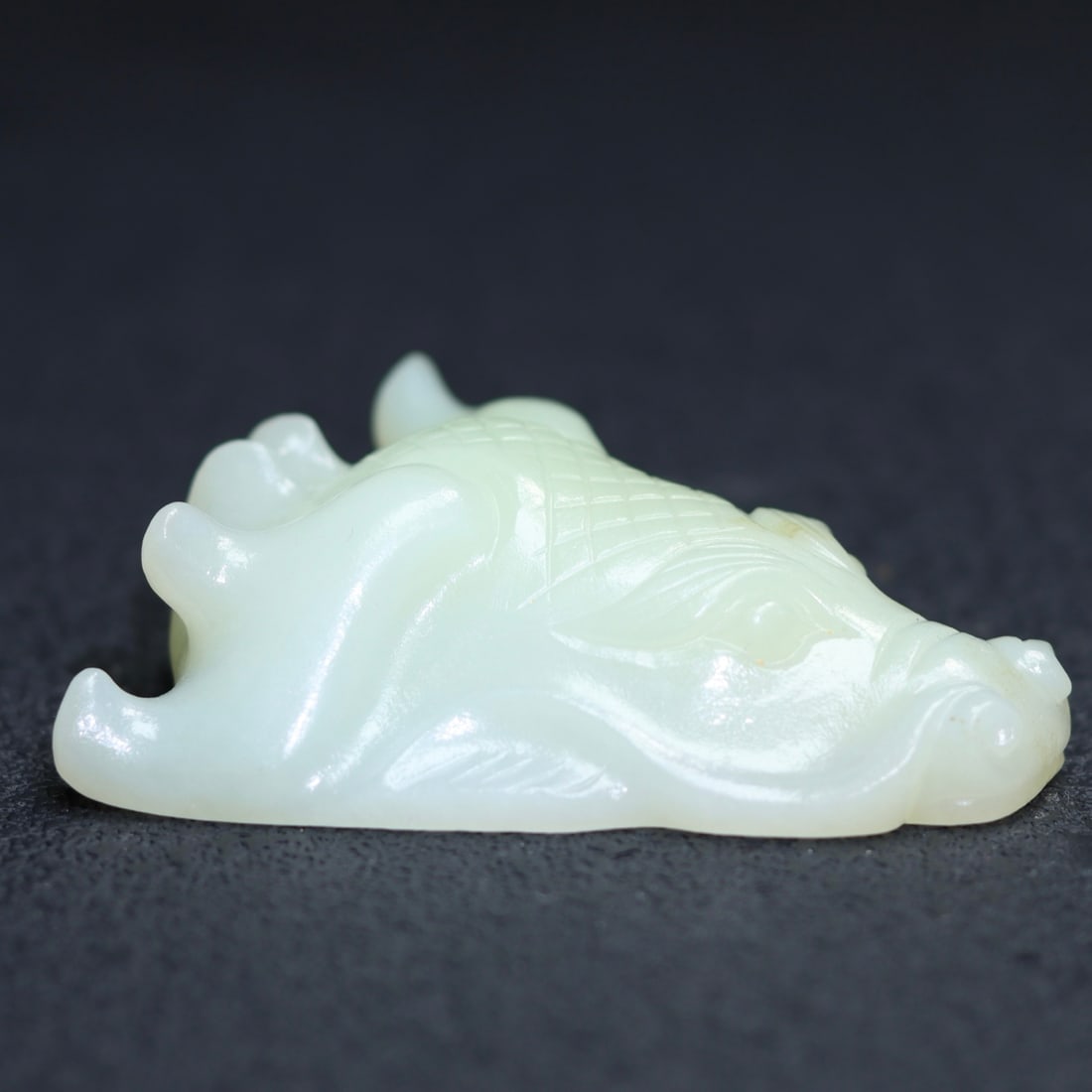 Hetian Jade Hand Carved Dragon Head Pendant - 2