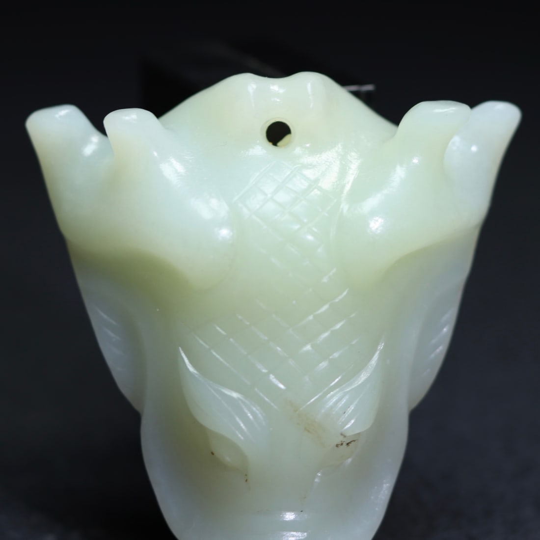 Hetian Jade Hand Carved Dragon Head Pendant - 5