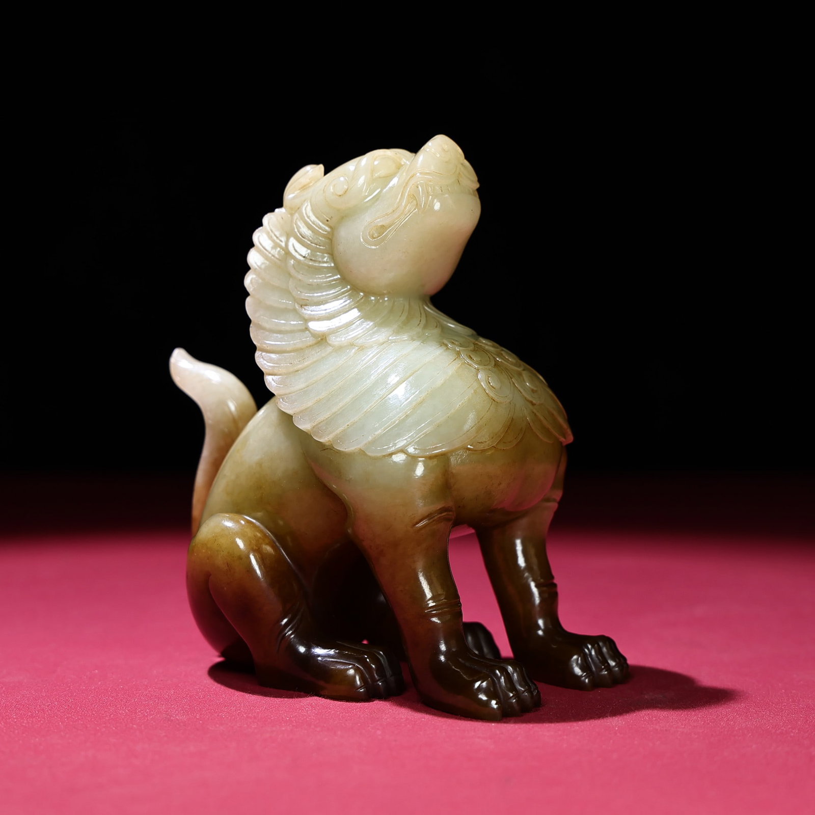 Vintage Hetian Jade Beast Statue - 5