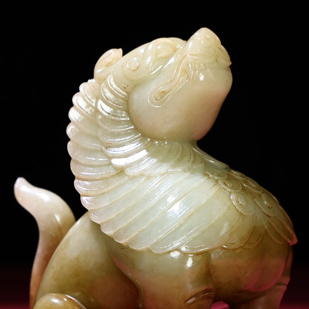 Vintage Hetian Jade Beast Statue - 6