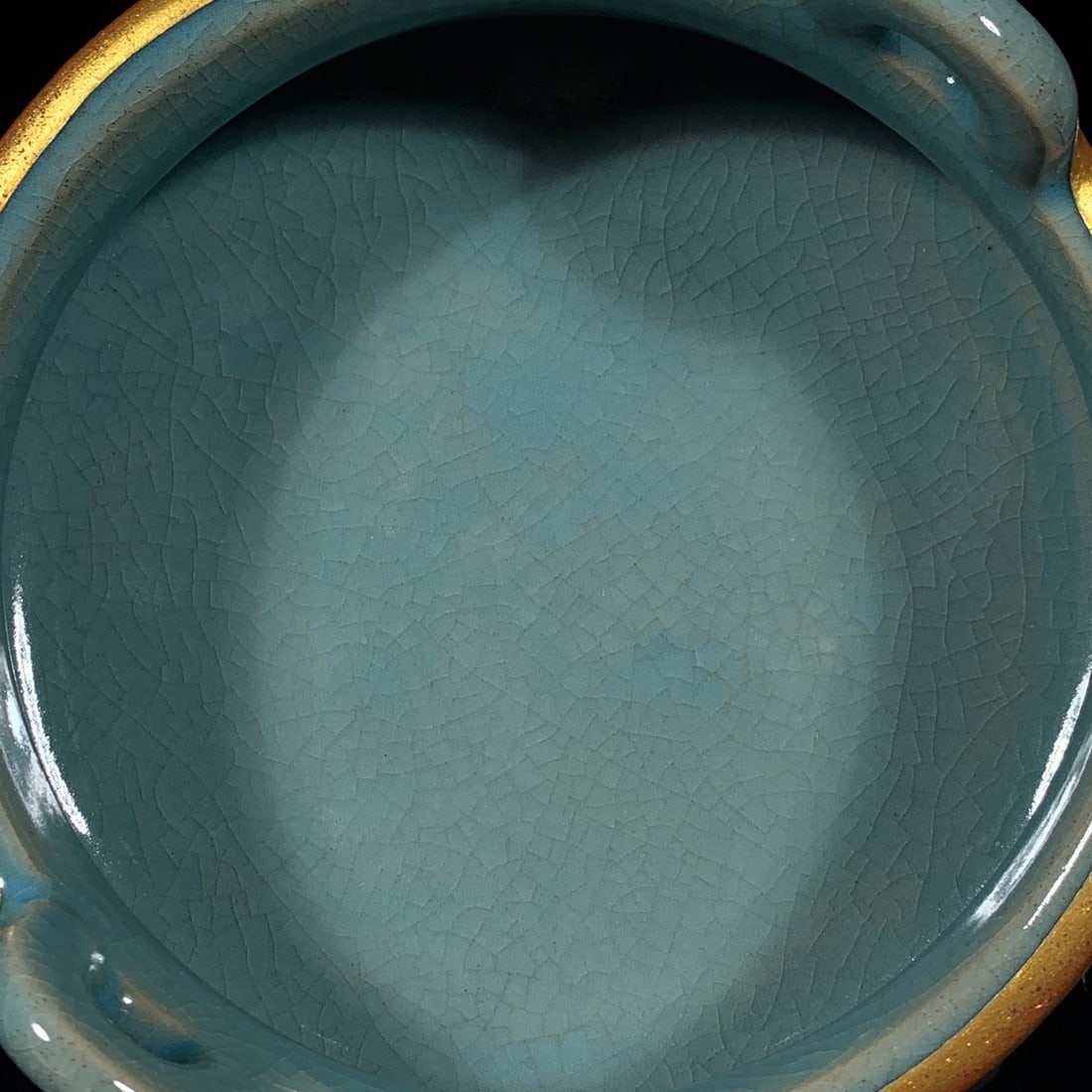 Inlay Silver Edge Ru Kiln Porcelain Double Ear Incense Burner - 4