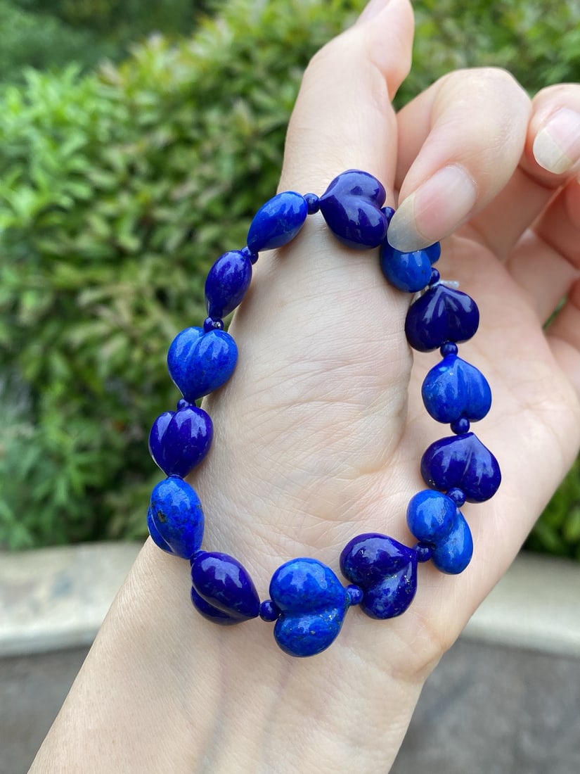Lapis Lazuli Heart-shaped Beads Bracelet - 2