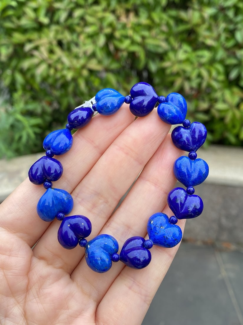 Lapis Lazuli Heart-shaped Beads Bracelet - 3