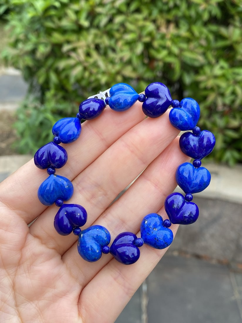 Lapis Lazuli Heart-shaped Beads Bracelet - 4