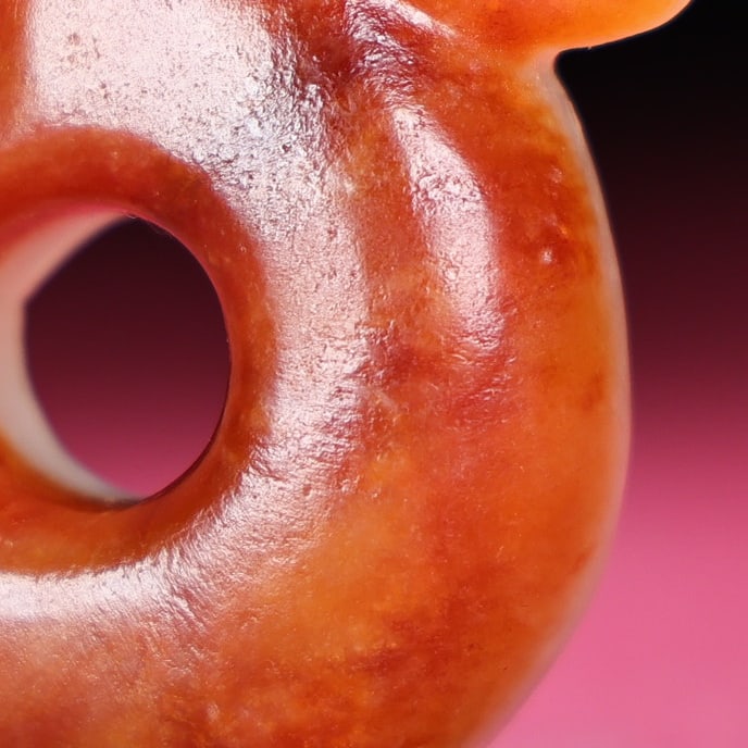 Old Hetian Jade Pendant - Dragon - 2