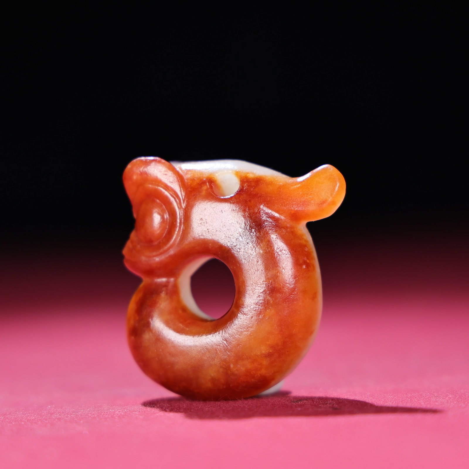 Old Hetian Jade Pendant - Dragon - 3