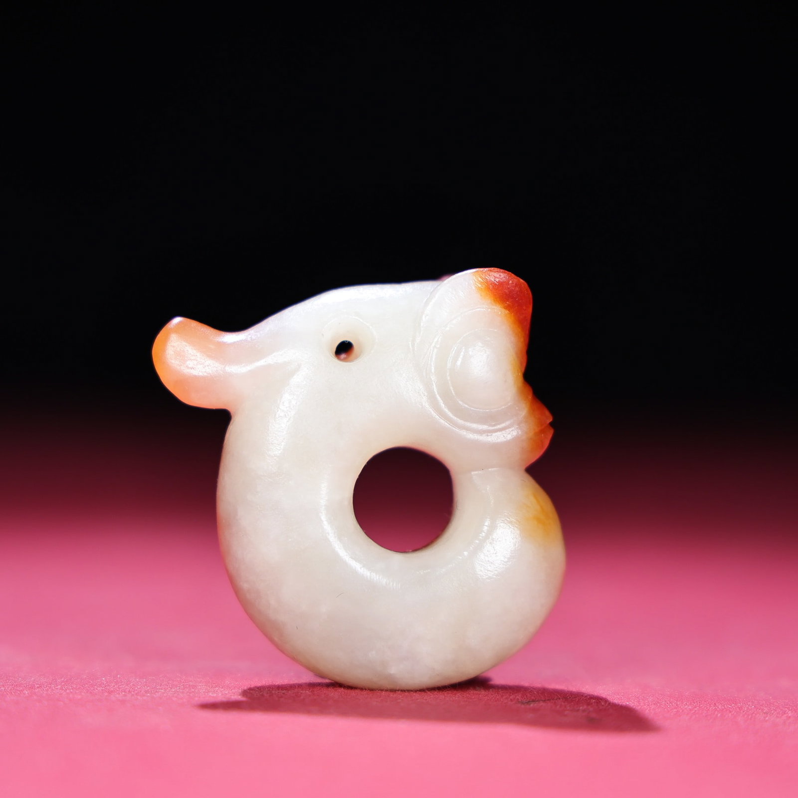 Old Hetian Jade Pendant - Dragon - 4